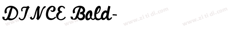 DINCE Bold字体转换